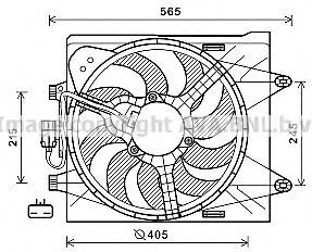 AVA QUALITY COOLING ft7604 -  Вентилятор, охлаждение двигателя
